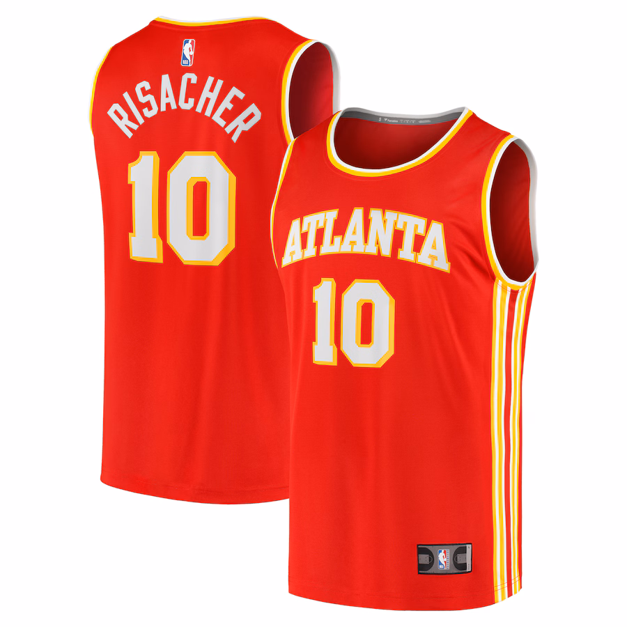 Youth Atlanta Hawks Zaccharie Risacher Fanatics Red 2024 NBA Draft Fast Break Player Jersey - Icon Edition - Jersey