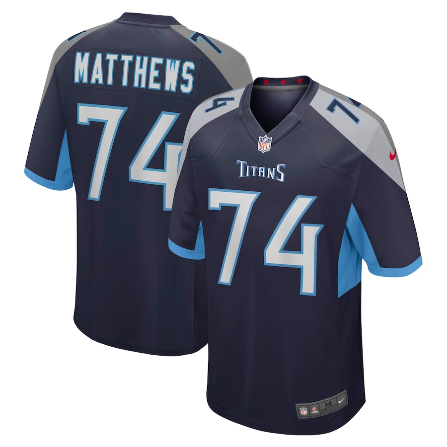 Men's Tennessee Titans Bruce Matthews Nike Navy Retired Player Jersey - Jersey