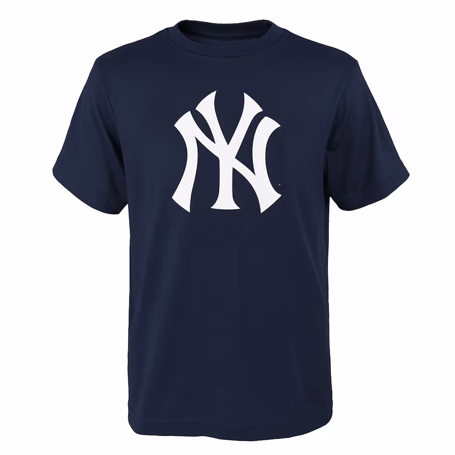 Youth New York Yankees Navy Logo Primary Team T-Shirt - Jersey