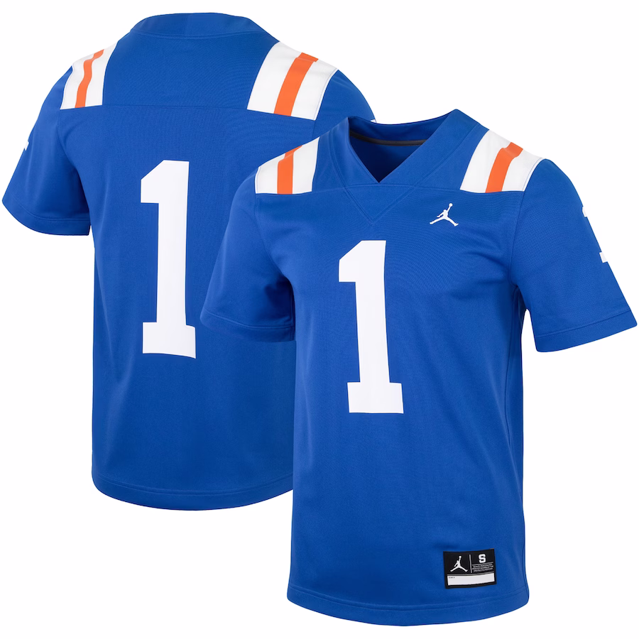 #1 Florida Gators Jordan Brand Throwback Replica Jersey - Royal - Jersey