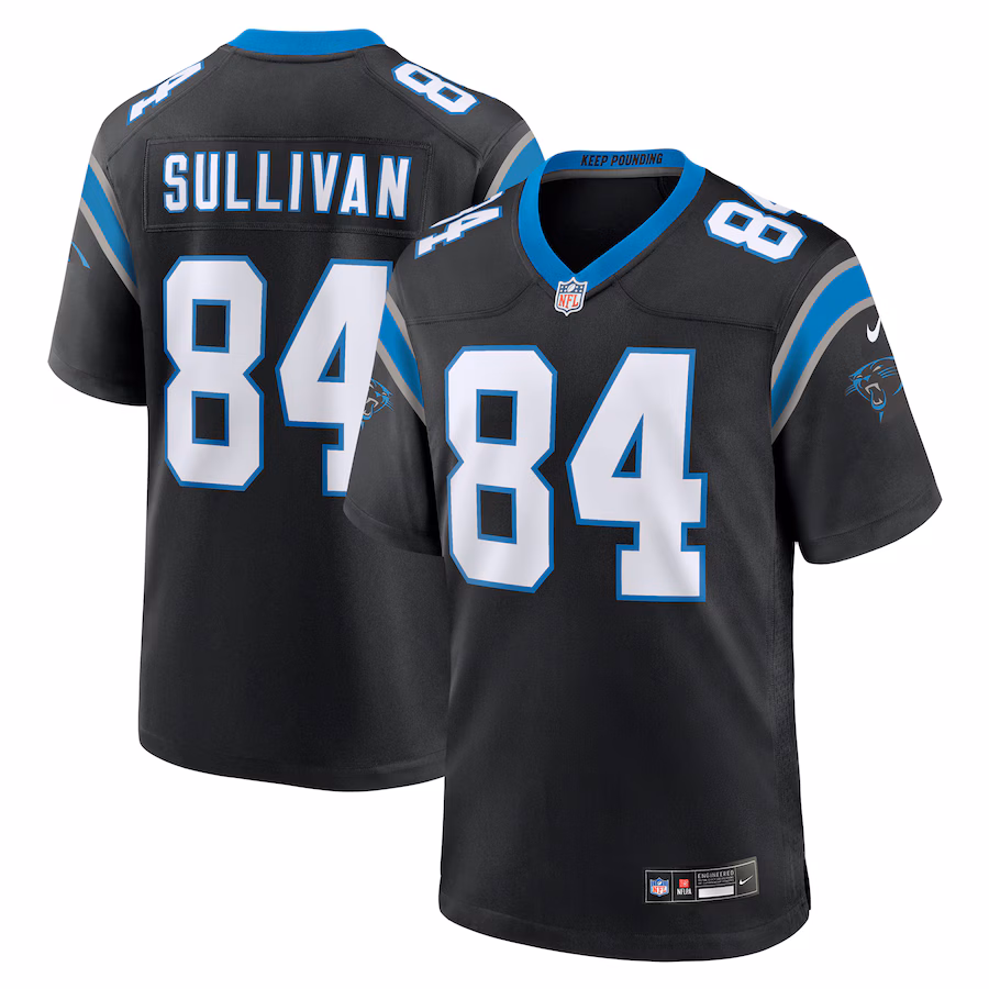 Men's Carolina Panthers Stephen Sullivan Nike Black Team Game Jersey - Jersey