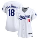 Women's Los Angeles Dodgers Yoshinobu Yamamoto Nike White Home Limited Player Jersey - Jersey