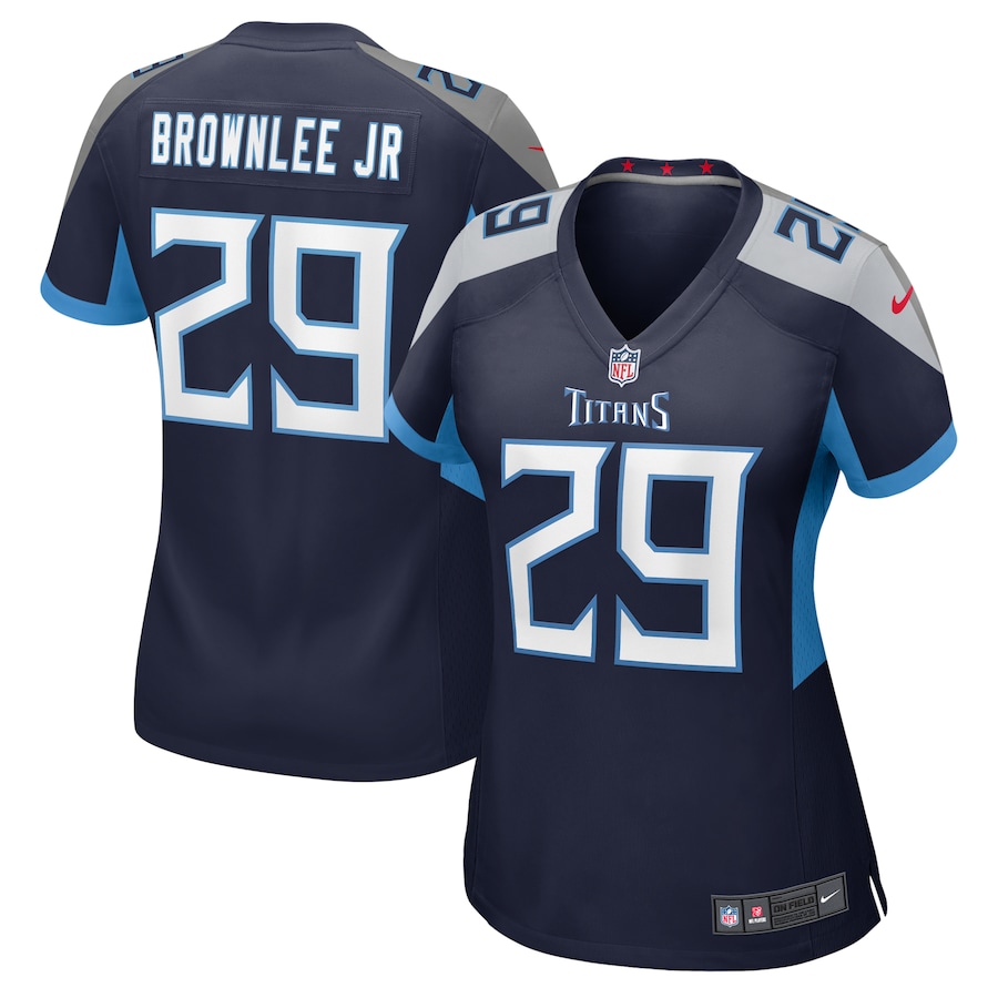 Women's Tennessee Titans Jarvis Brownlee Jr. Nike Navy Game Jersey - Jersey