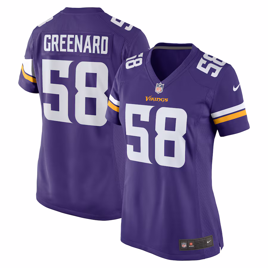 Women's Minnesota Vikings Jonathan Greenard Nike  Purple Team Game Jersey - Jersey
