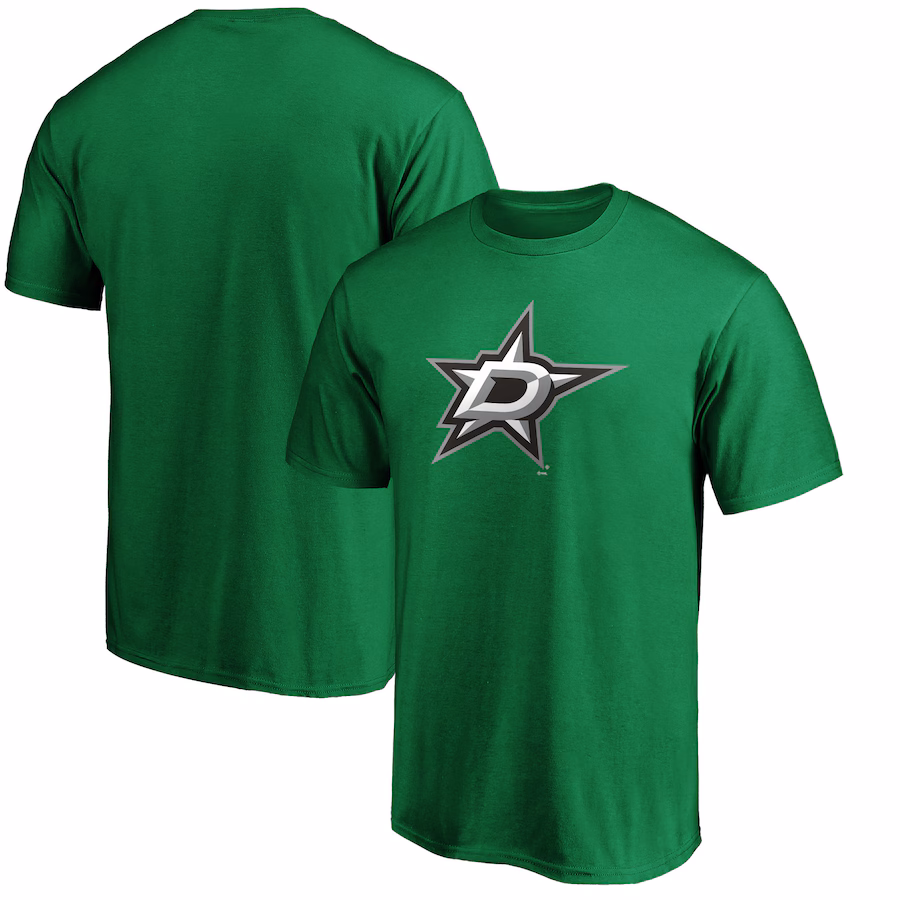 Men's Dallas Stars Kelly Green Primary Logo T-Shirt - Jersey