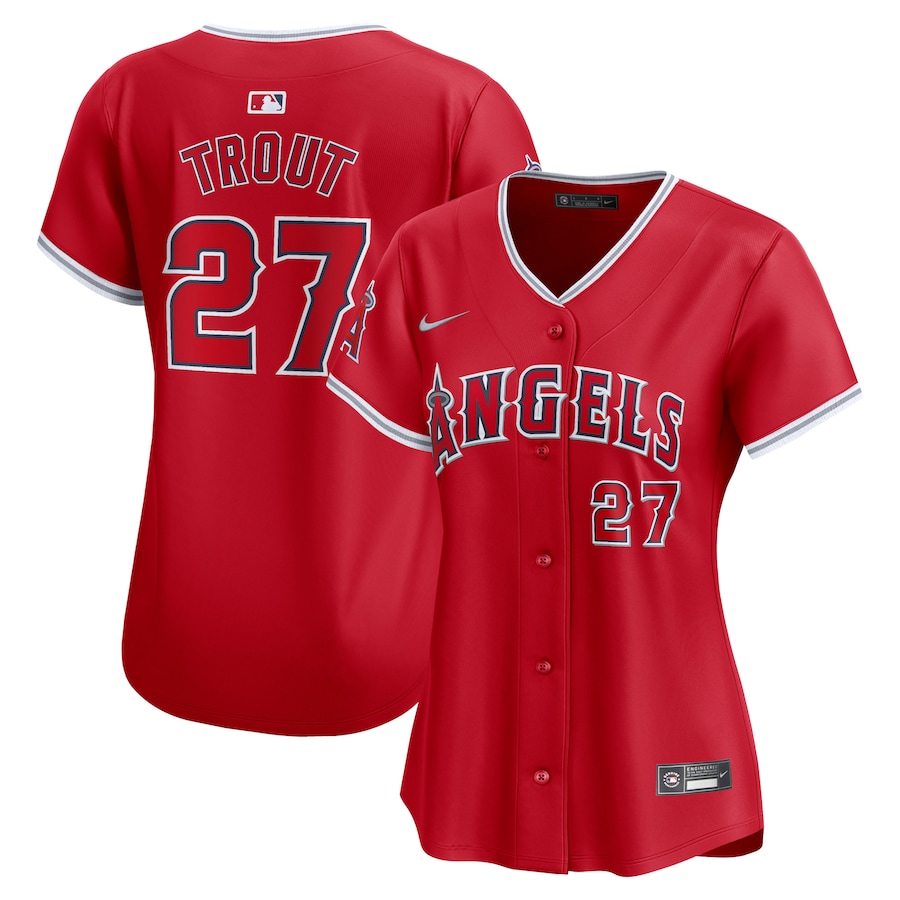 Women's Los Angeles Angels Mike Trout Nike Red Alternate Limited Player Jersey - Jersey