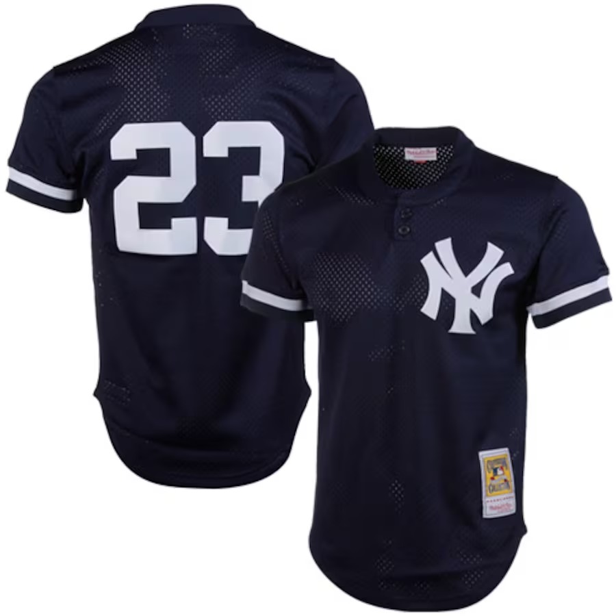 Men's New York Yankees Don Mattingly Mitchell & Ness Navy 1995 Authentic Cooperstown Collection Mesh Batting Practice Jersey - Jersey