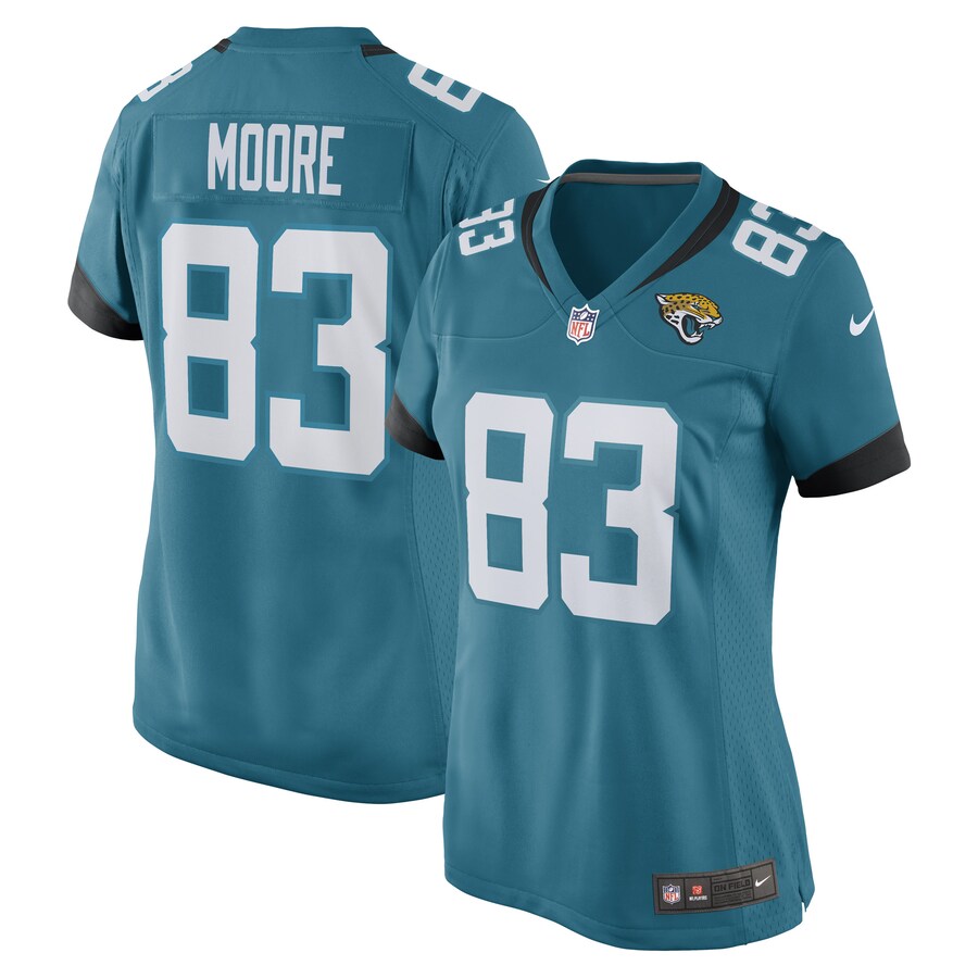 Women's Jacksonville Jaguars Jaylon Moore Nike Teal Game Player Jersey - Jersey