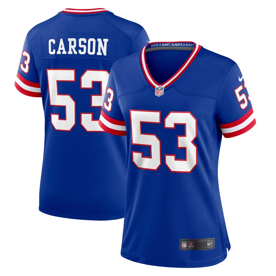 Women's New York Giants Harry Carson Nike Royal Classic Retired Player Game Jersey - Jersey