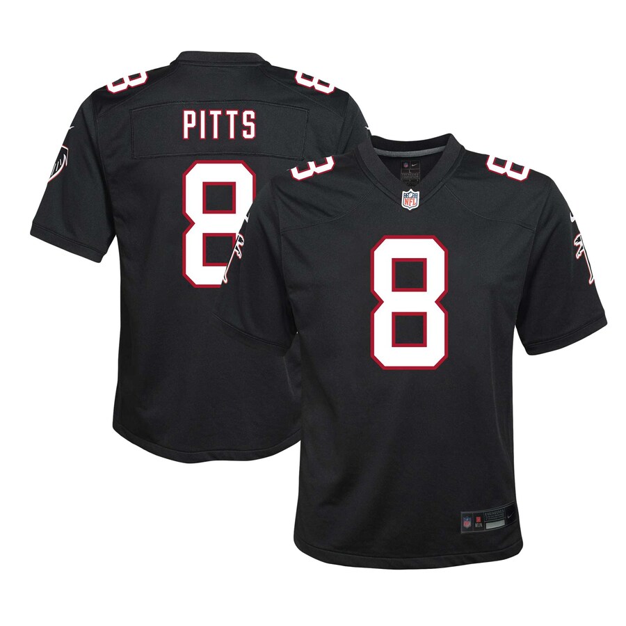 Youth Atlanta Falcons Kyle Pitts Nike Black Game Jersey - Jersey
