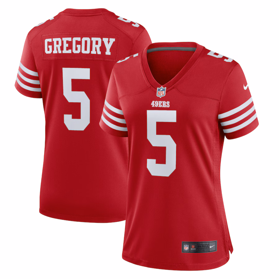 Women's San Francisco 49ers Randy Gregory Nike  Scarlet  Game Jersey - Jersey