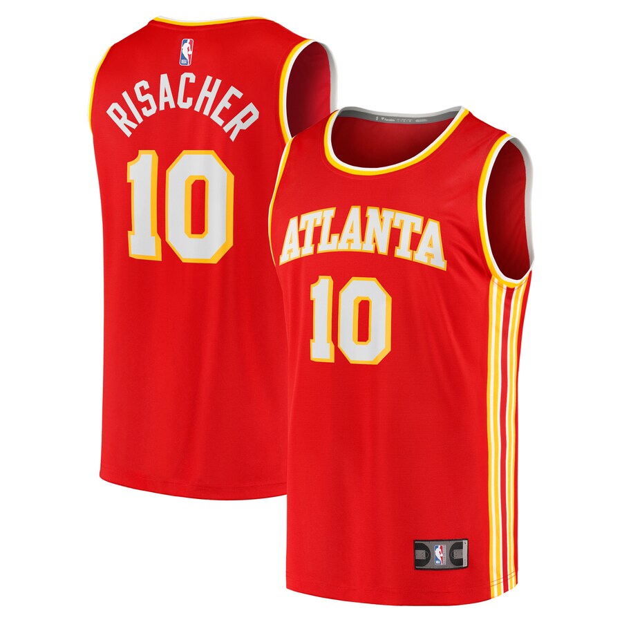 Men's Atlanta Hawks Zaccharie Risacher Fanatics Red 2024 NBA Draft Fast Break Player Jersey - Icon Edition - Jersey