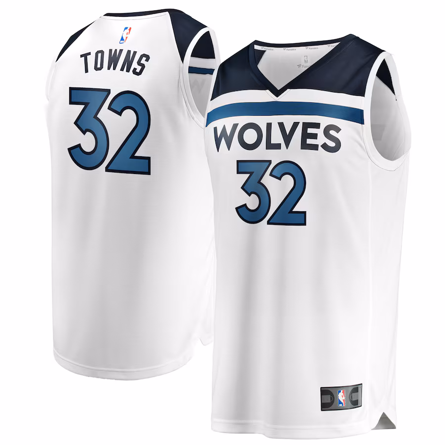 Youth Minnesota Timberwolves Karl-Anthony Towns Fanatics White Fast Break Replica Jersey - Association Edition - Jersey