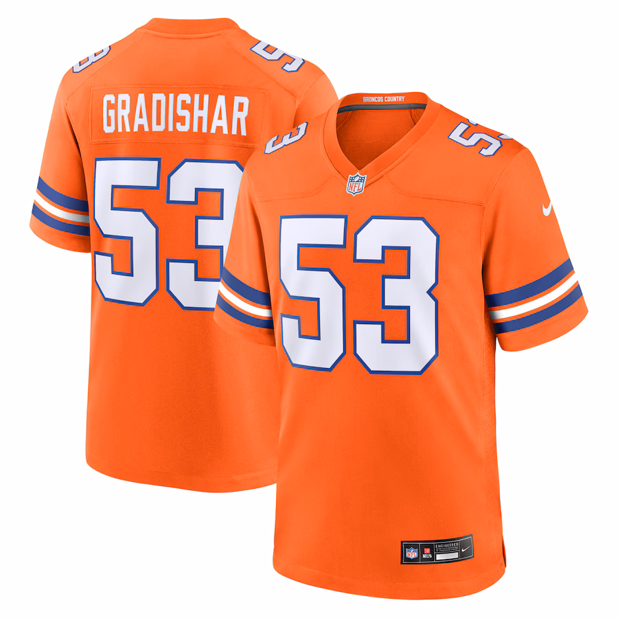 Men's Denver Broncos Randy Gradishar Nike Orange Mile High Collection 1977 Throwback Retired Player Game Jersey - Jersey