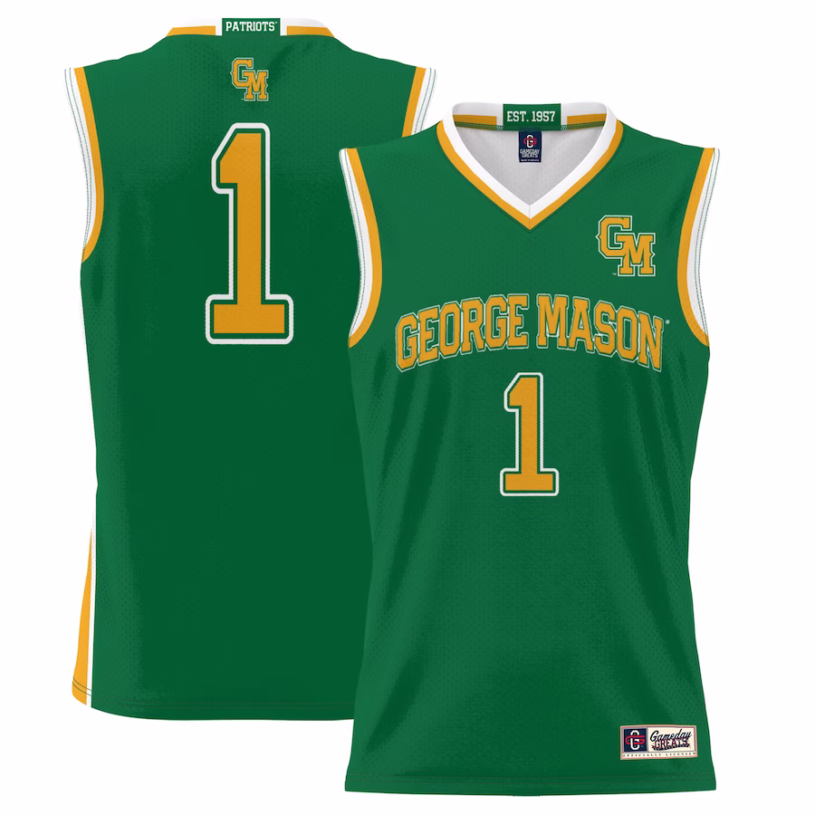 #1 George Mason Patriots GameDay Greats Youth Lightweight Basketball Jersey - Green - Jersey