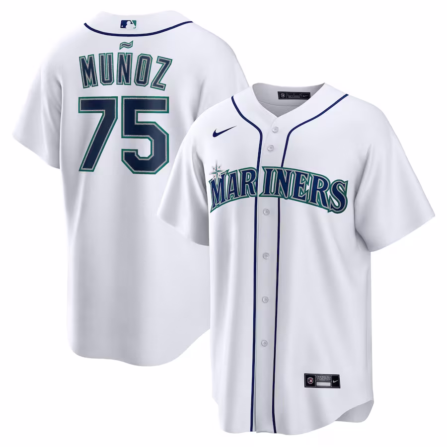 Men's Seattle Mariners Andrés Muñoz Nike White Home  Replica Player Jersey - Jersey