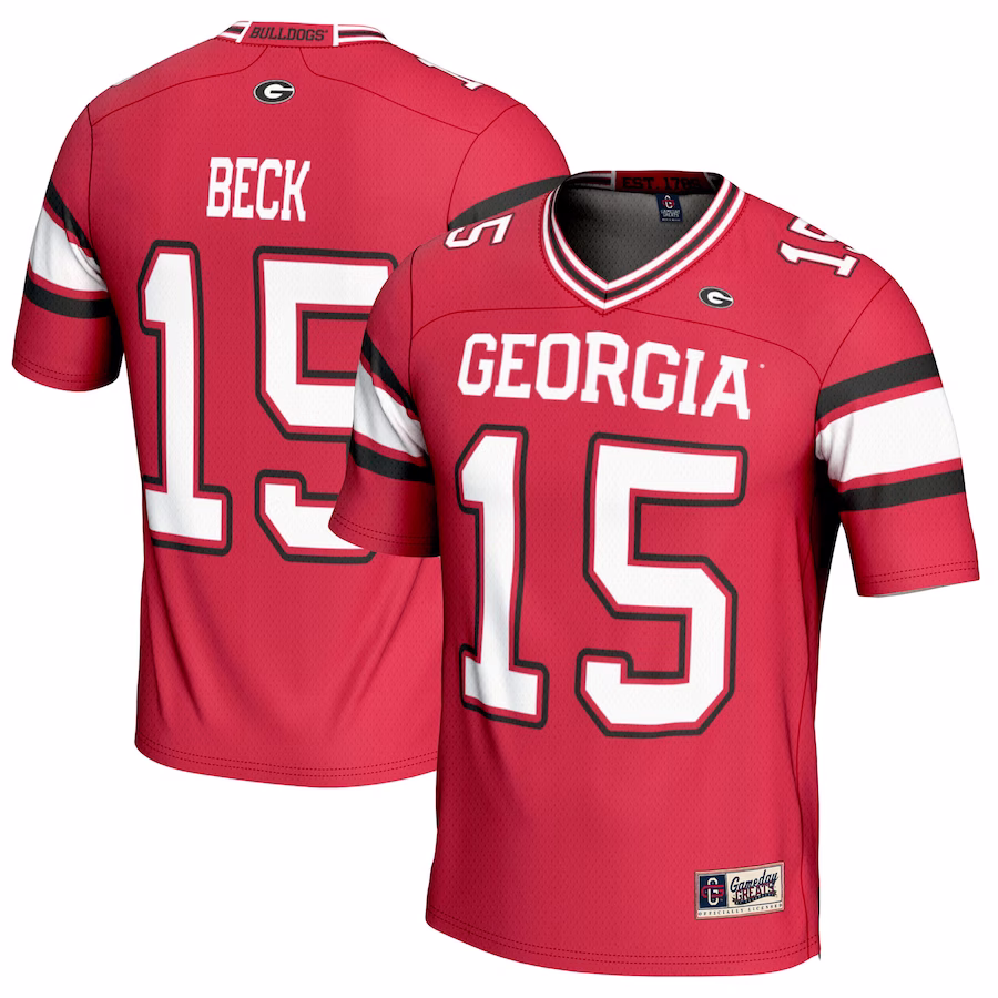Carson Beck Georgia Bulldogs GameDay Greats NIL Player Football Jersey - Red - Jersey