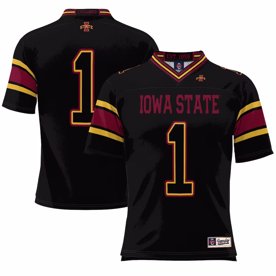 #1 Iowa State Cyclones GameDay Greats Endzone Football Jersey - Black - Jersey
