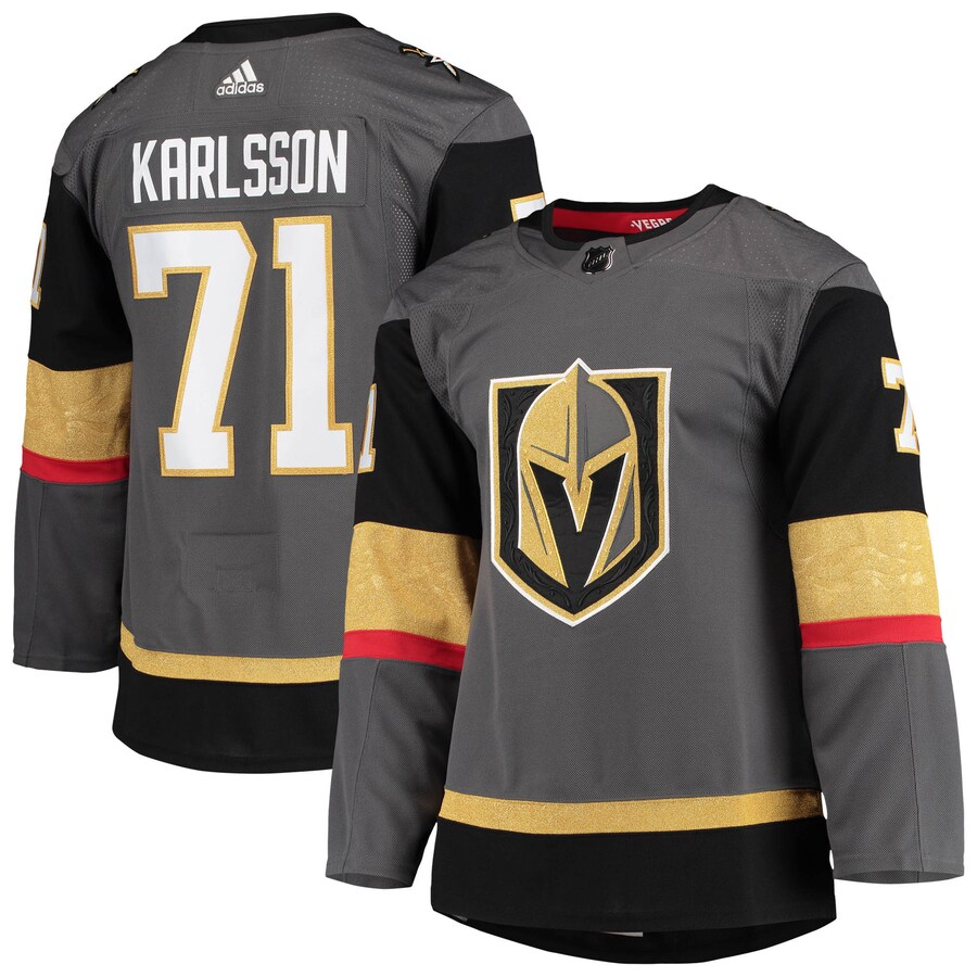 Men's Vegas Golden Knights William Karlsson adidas Gray Alternate Primegreen Authentic Pro Player Jersey - Jersey