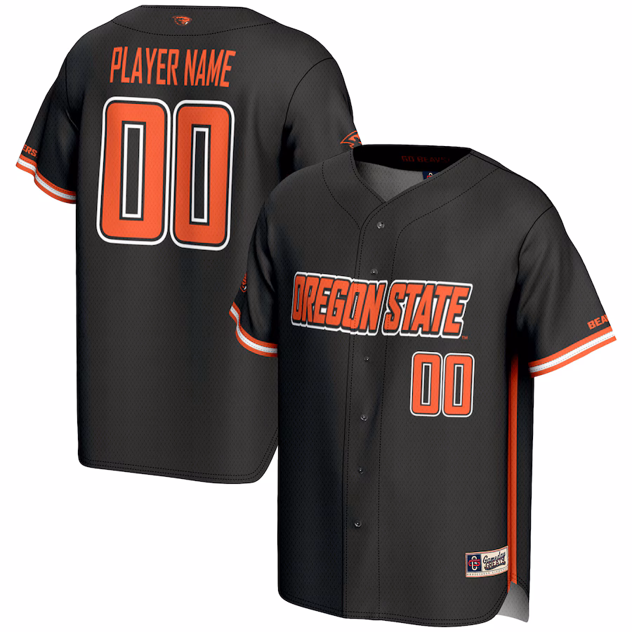 Oregon State Beavers GameDay Greats Youth NIL Pick-A-Player Lightweight Baseball Jersey - Black - Jersey