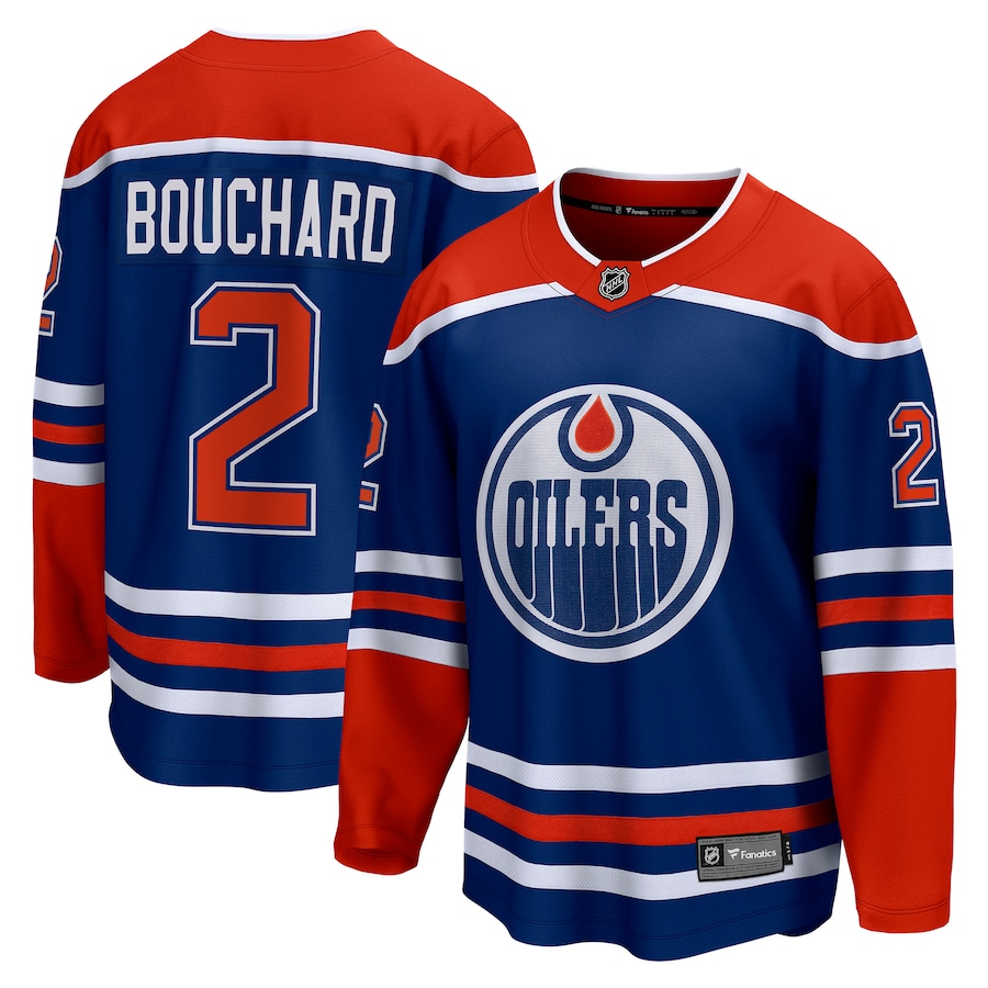 Men's Edmonton Oilers Evan Bouchard Fanatics Royal Home Breakaway Player Jersey - Jersey