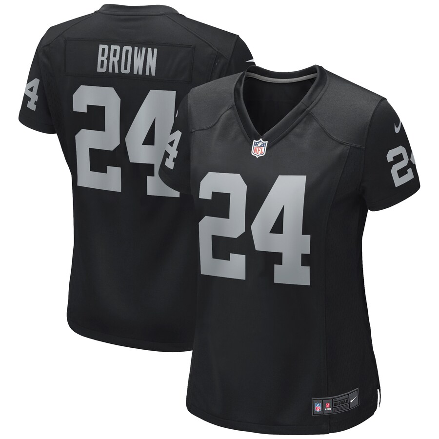 Women's Las Vegas Raiders Willie Brown Nike Black Game Retired Player Jersey - Jersey