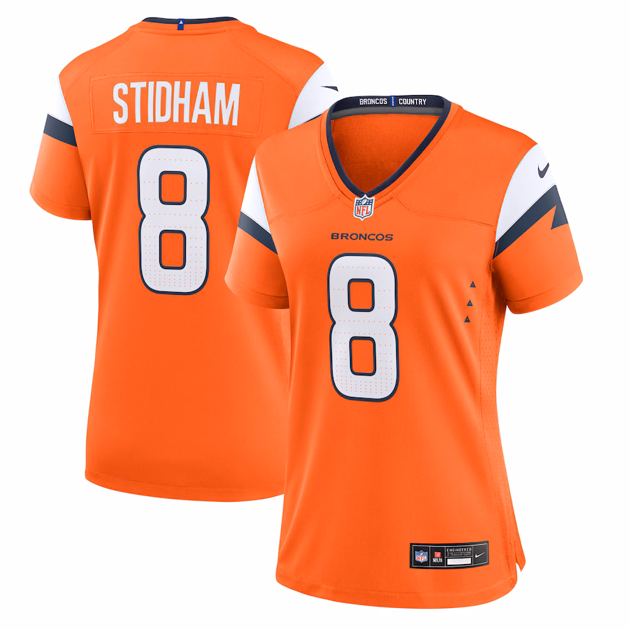 Women's Denver Broncos Jarrett Stidham Nike Orange Team Game Jersey - Jersey