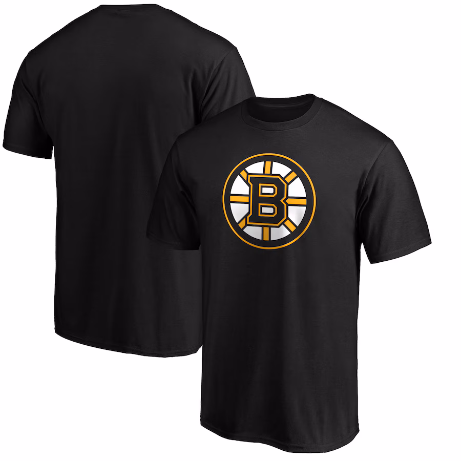 Men's Boston Bruins Black Primary Logo T-Shirt - Jersey