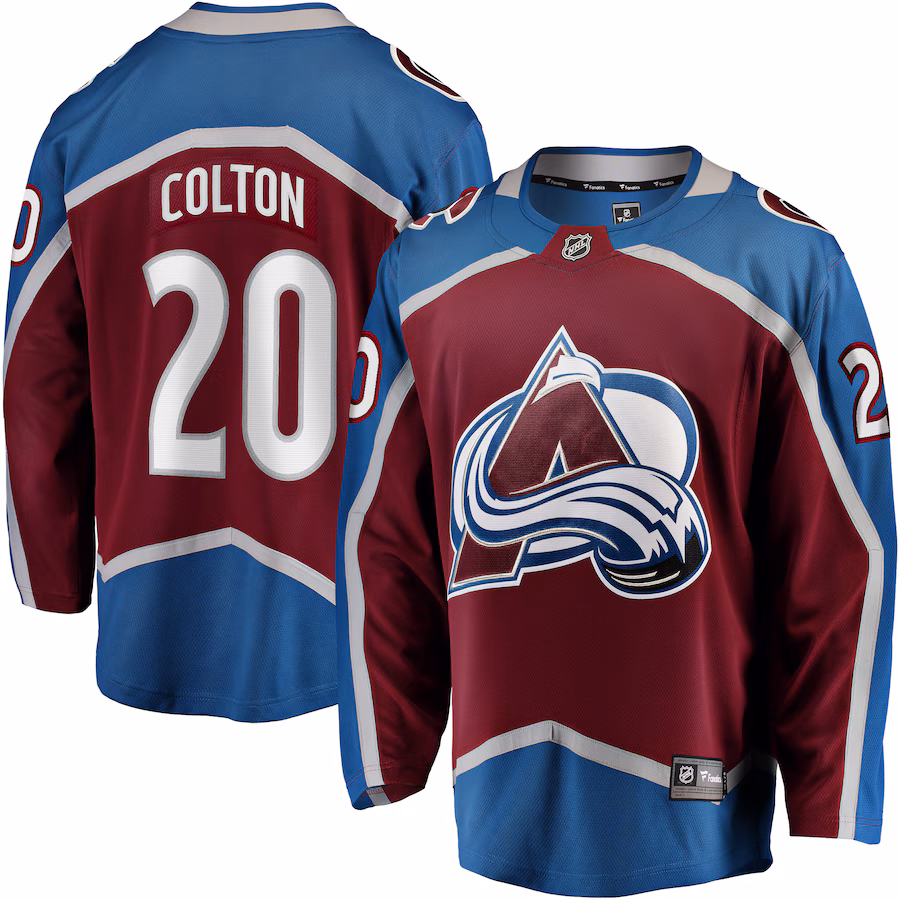 Men's Colorado Avalanche Ross Colton Fanatics Maroon Home Breakaway Jersey - Jersey