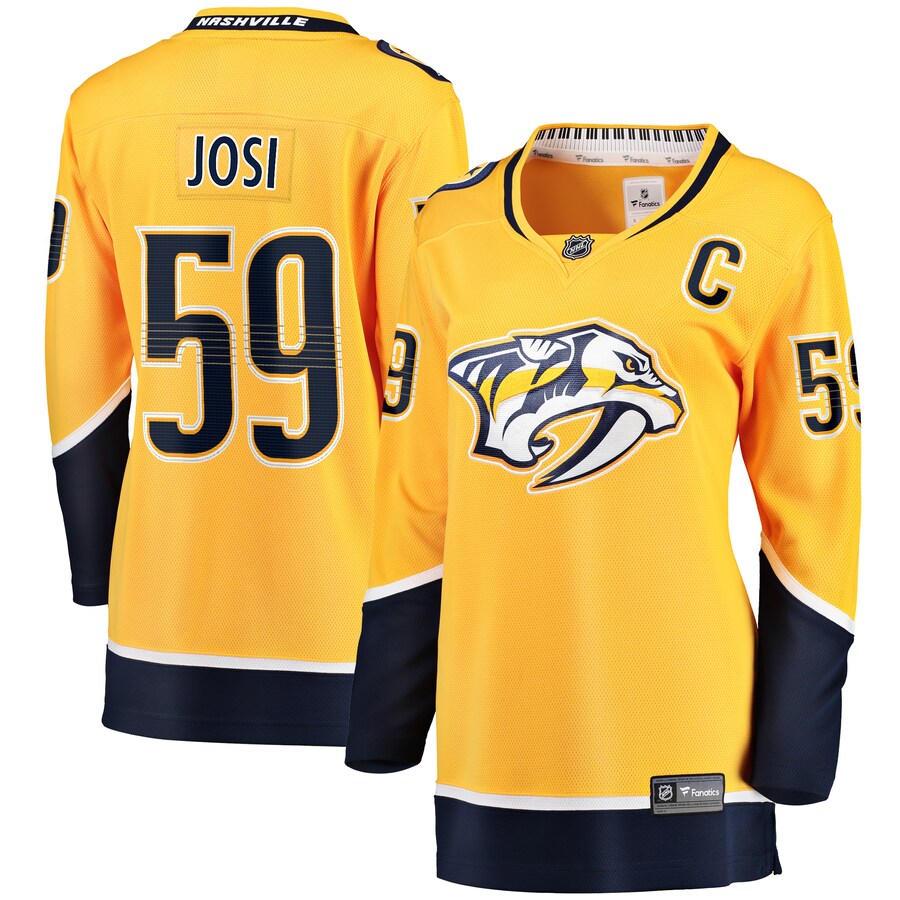 Women's Nashville Predators Roman Josi Fanatics Gold Home Breakaway Player Jersey - Jersey