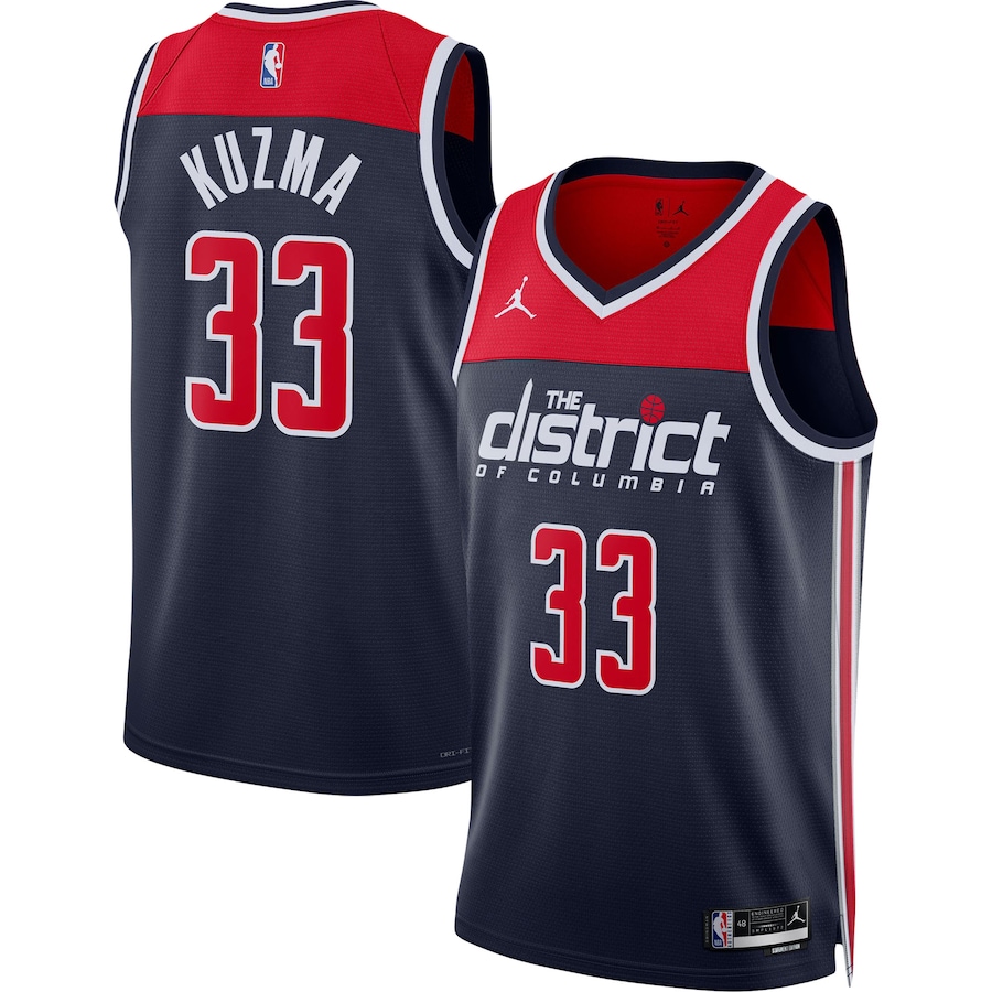 Unisex Washington Wizards Kyle Kuzma Jordan Brand Navy Swingman Jersey - Statement Edition - Jersey