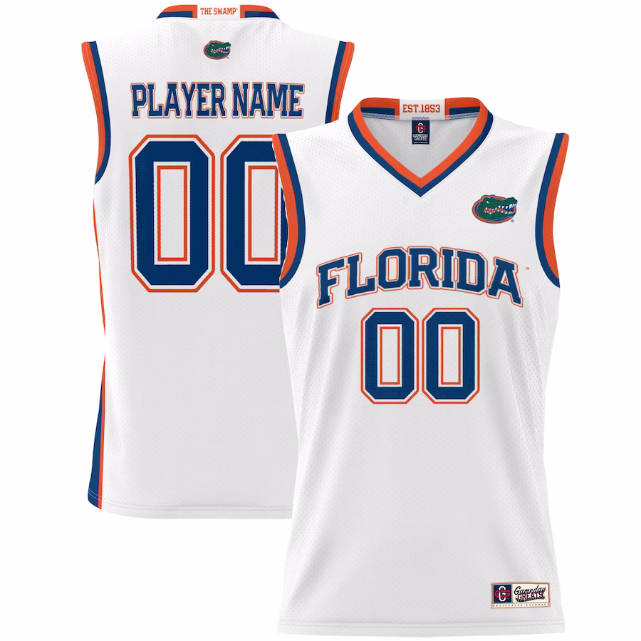 Florida Gators GameDay Greats Youth NIL Pick-A-Player Lightweight Men's Basketball Jersey - White - Jersey