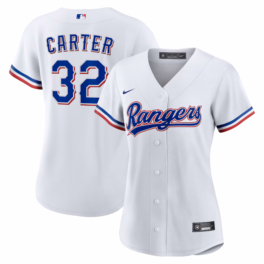 Women's Texas Rangers Evan Carter Nike White Home Replica Jersey - Jersey