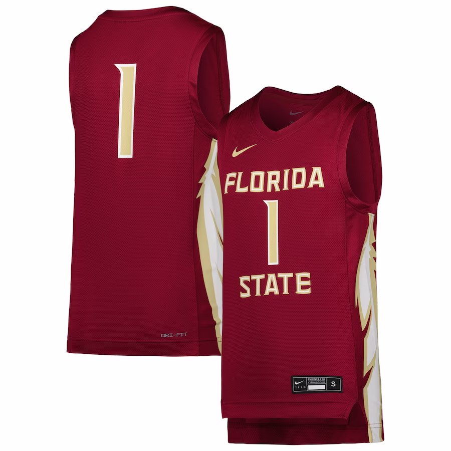 Florida State Seminoles Nike Team Replica Basketball Jersey - Garnet - Jersey
