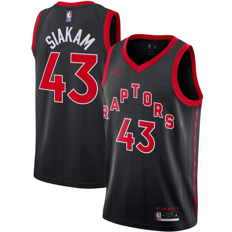 Men's Toronto Raptors Pascal Siakam Jordan Brand Black 2020/21 Swingman Jersey - Statement Edition - Jersey