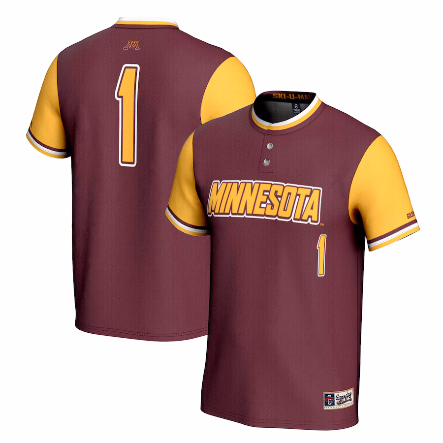 #1 Minnesota Golden Gophers GameDay Greats Youth Lightweight Softball Jersey - Maroon - Jersey