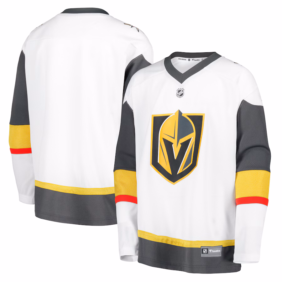 Youth Vegas Golden Knights Fanatics White Away Replica Blank Jersey - Jersey