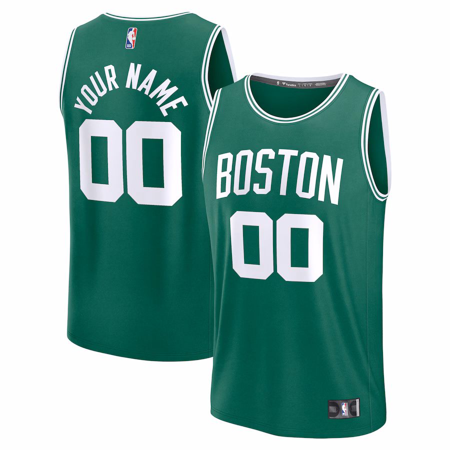 Youth Boston Celtics Fanatics Kelly Green Custom Fast Break Jersey - Icon Edition - Jersey
