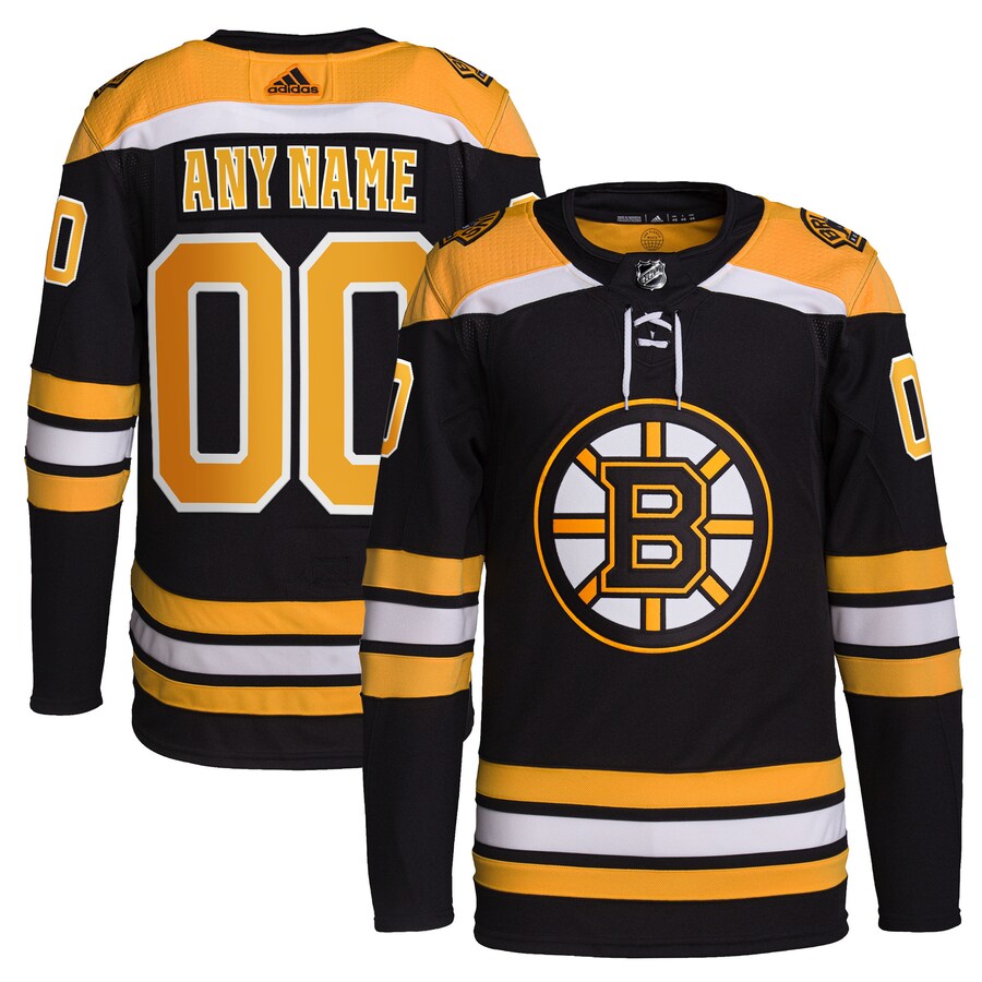 Men's Boston Bruins adidas Black Home Primegreen Authentic Pro Custom Jersey - Jersey