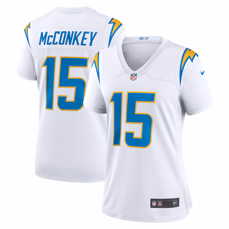 Women's Los Angeles Chargers Ladd McConkey Nike  White Game Jersey - Jersey