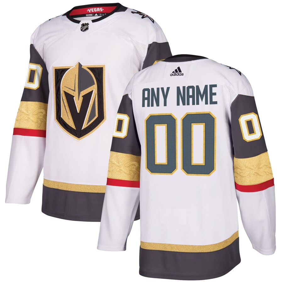 Men's Vegas Golden Knights adidas White Away Authentic Custom Jersey - Jersey