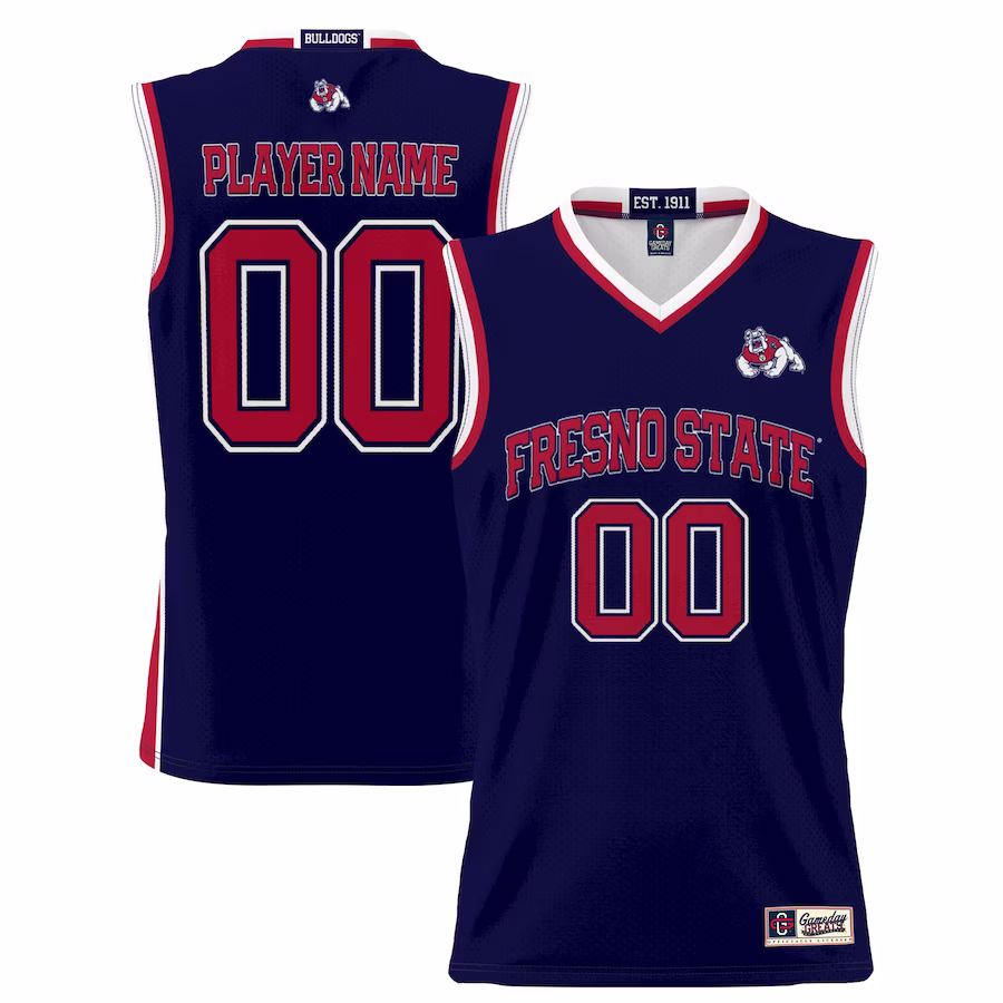 Fresno State Bulldogs GameDay Greats Youth NIL Pick-A-Player Lightweight Basketball Jersey - Navy - Jersey
