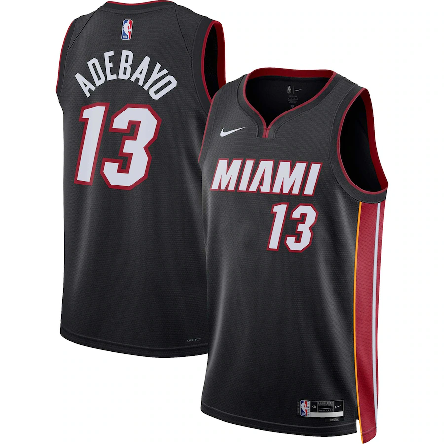 Unisex Miami Heat Bam Adebayo Nike Black Swingman Jersey - Icon Edition - Jersey