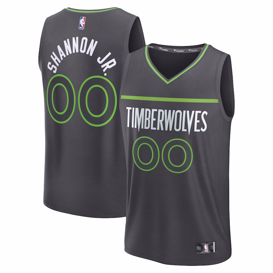 Men's Minnesota Timberwolves Terrence Shannon Jr. Fanatics Charcoal Fast Break Replica Player Jersey - Statement Edition - Jersey