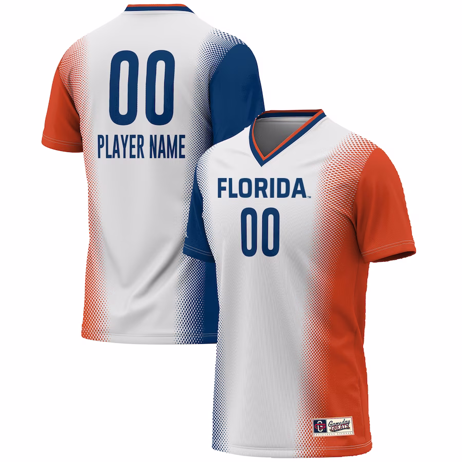 Florida Gators GameDay Greats Unisex NIL Pick-A-Player Lightweight Women's Soccer Jersey - White - Jersey