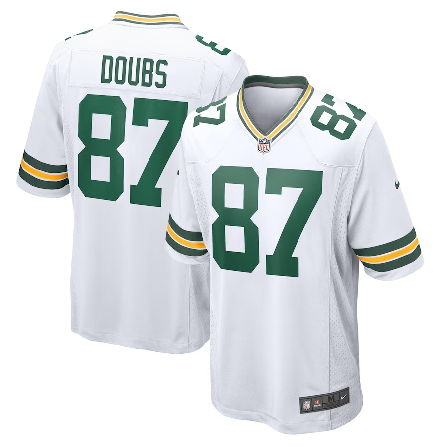 Men's Green Bay Packers Romeo Doubs Nike White Game Player Jersey - Jersey