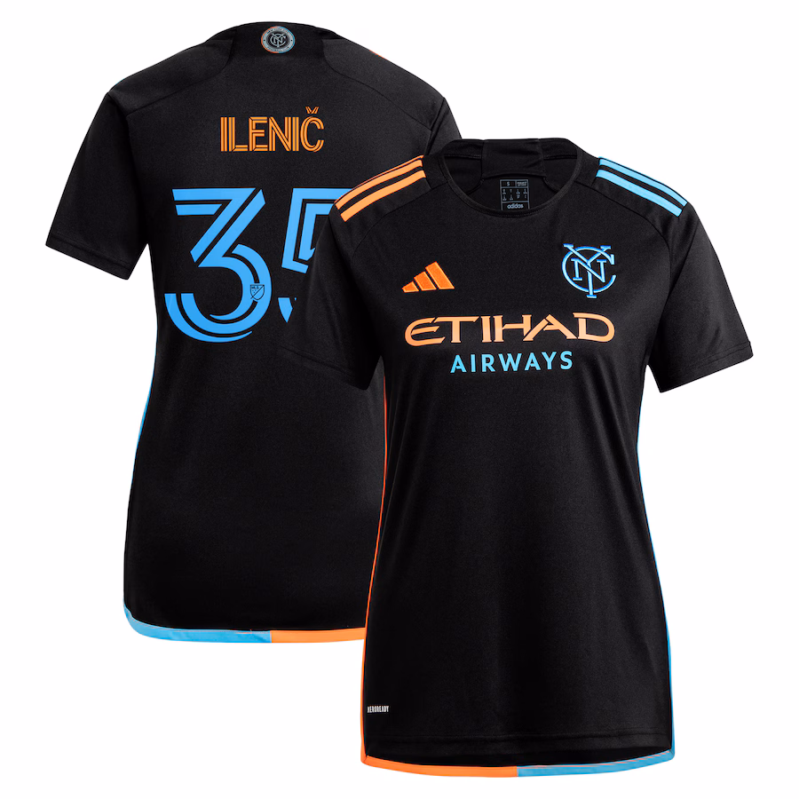 Women's New York City FC Mitja Ilenič adidas Black 2024 24/7 Kit Replica Player Jersey - Jersey