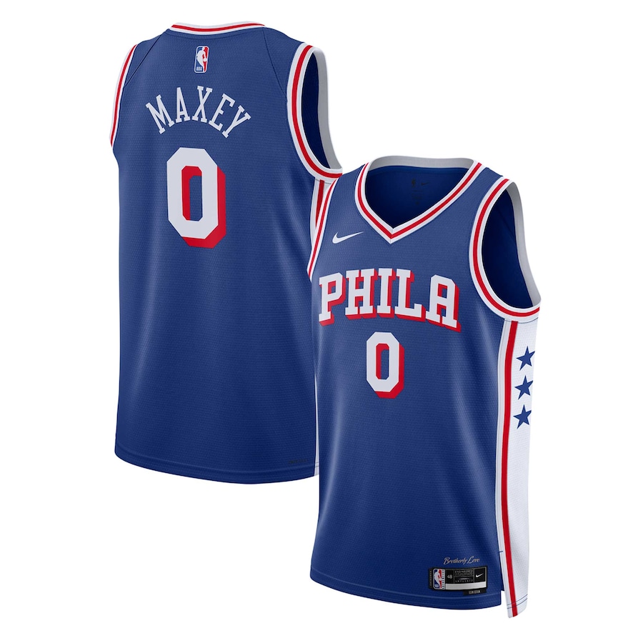 Unisex Philadelphia 76ers Tyrese Maxey Nike Royal Swingman Jersey - Icon Edition - Jersey