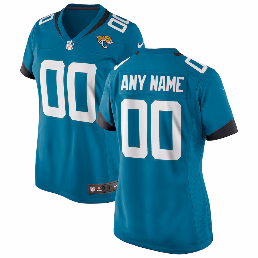Women's Nike Teal Jacksonville Jaguars Custom Team Jersey - Jersey