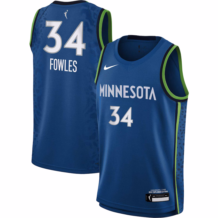 Youth Minnesota Lynx Sylvia Fowles Nike Blue 2021 Explorer Edition Victory Player Jersey - Jersey